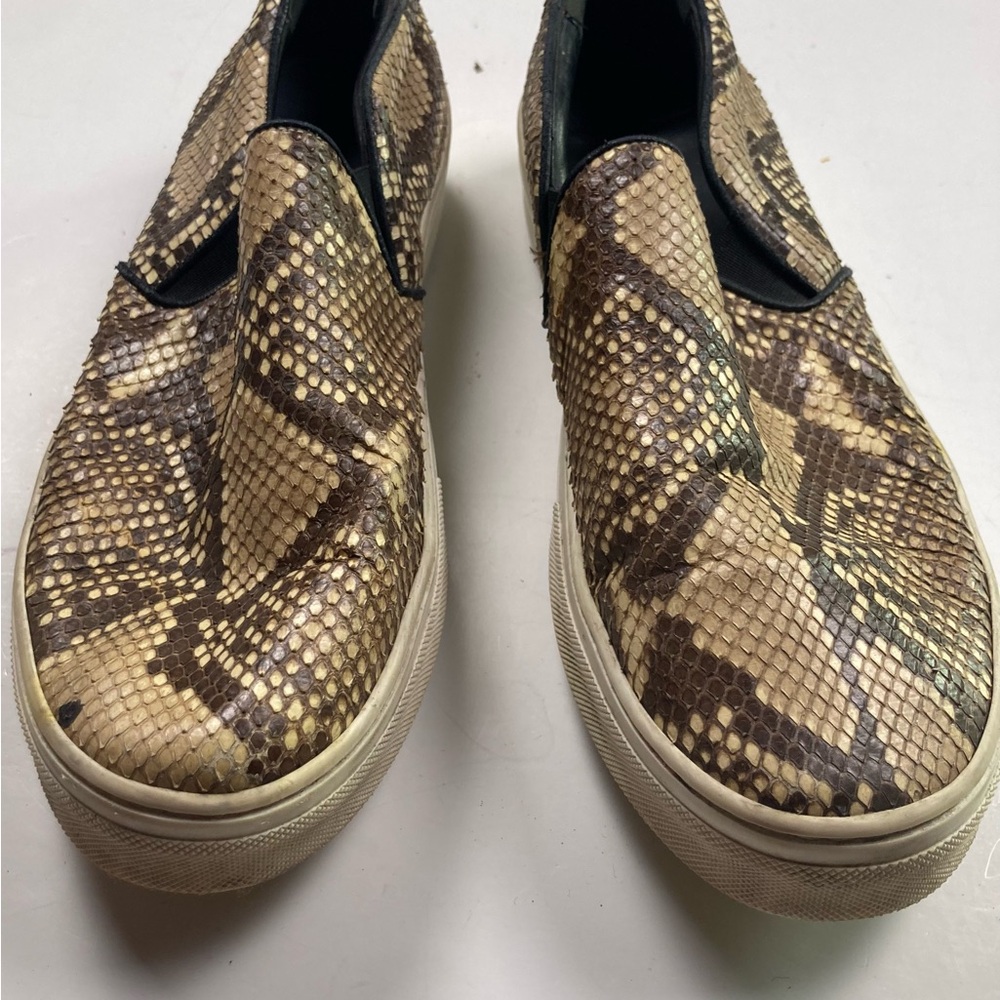 Celine Python Snakeskin Animal Print Platform Sne… - image 4